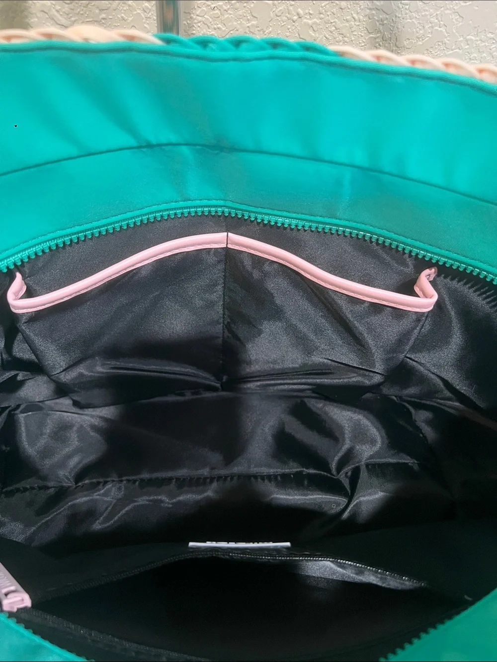Wildfox Vert/Green (teal/peach)Woven Tote Bag